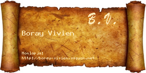 Boray Vivien névjegykártya